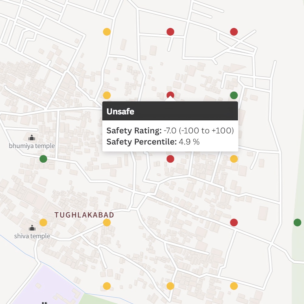 Delhi safety map